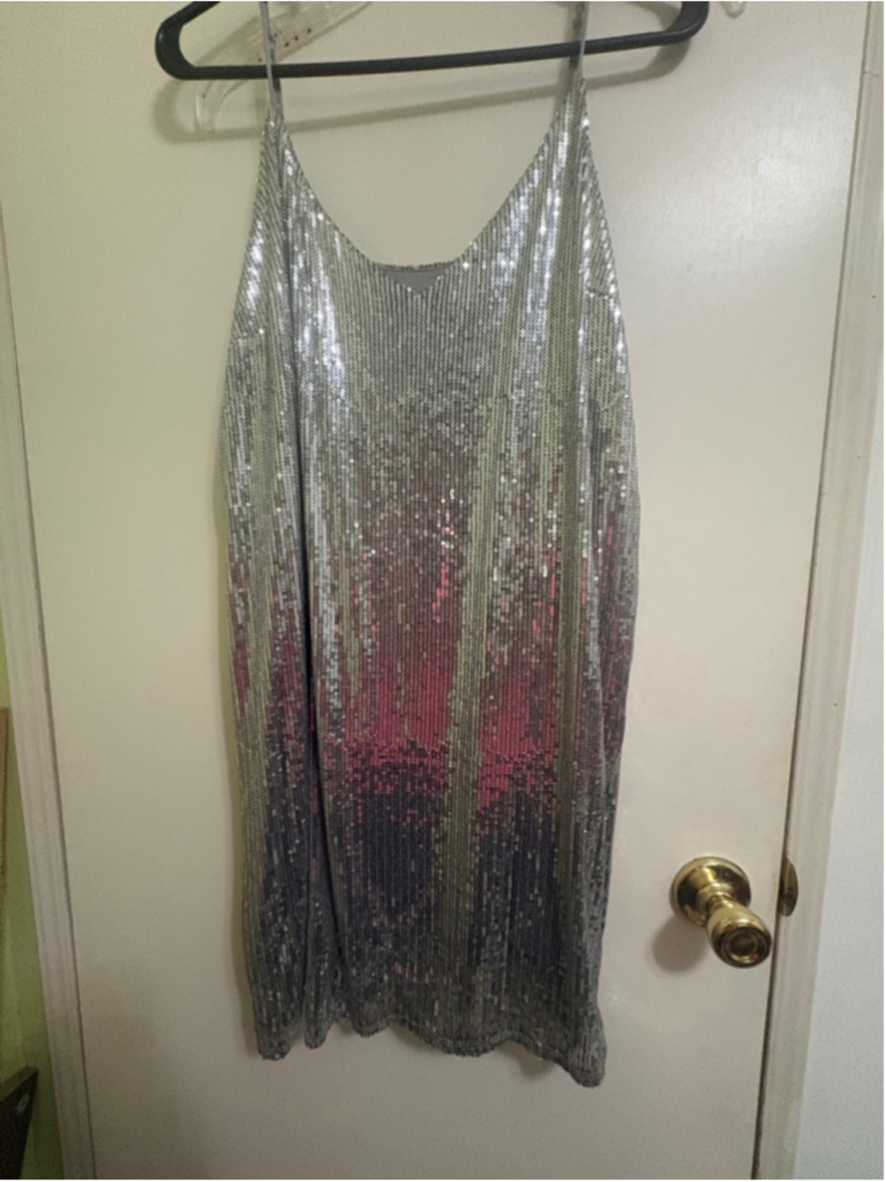 Women's A New Day Silver Sequin Mini Dress M